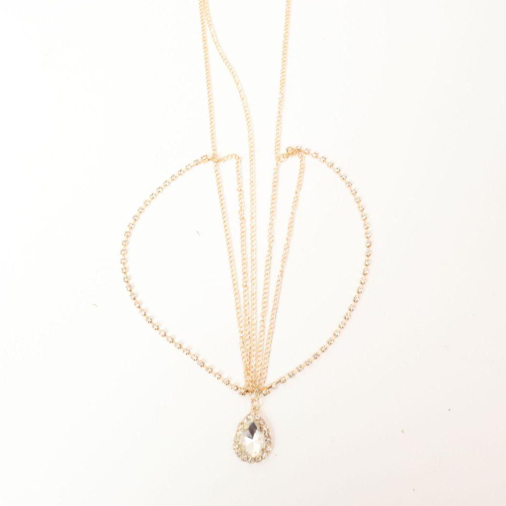 Головной убор Цепочка для головы Подвеска для бровей Головной убор в стиле бохо Украшение для волос в виде капли воды Цепочка для лба