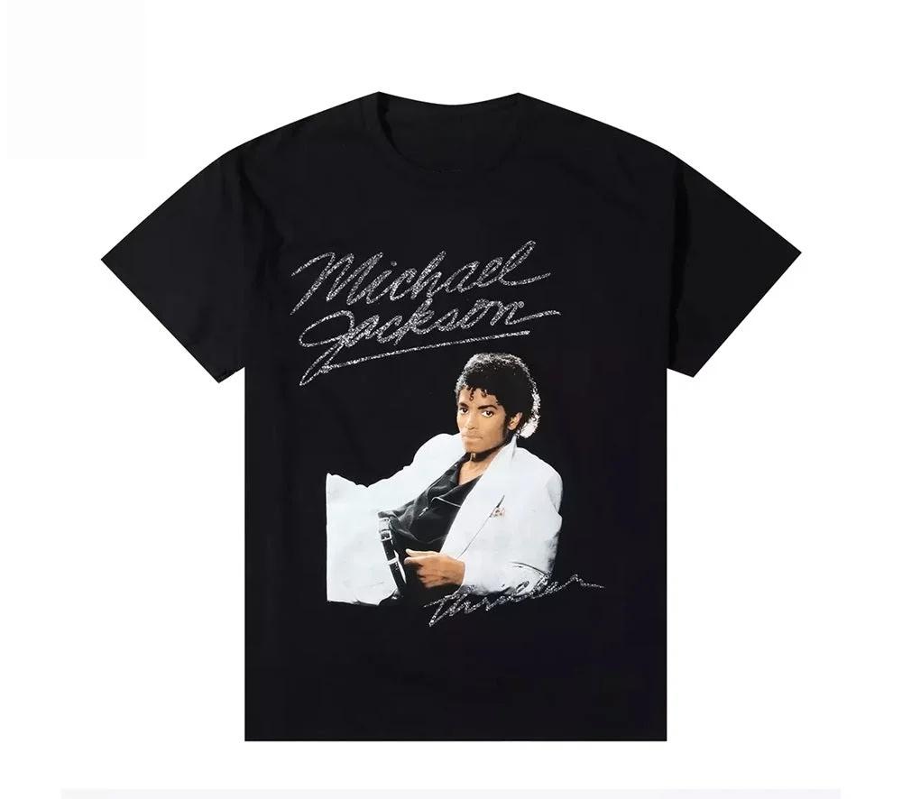 Король Поп-музыки Майкл Джексон MJ OLODUM Футболка в том же стиле Мужская Женская Модная Готическая Классическая Футболка Чистый Хлопок Футболки с коротким рукавом