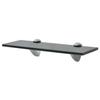 Wall Shelf - vidaXL - 30x10 Cm - Shatterproof Glass - Black - Contemporary Design