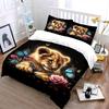 Lion cub, flowers, butterflies. Bedding sets Duvet cover sets Duvet covers Pillowcases(1 * Duvet Cover 2 * Pillowcases without duvet insert)