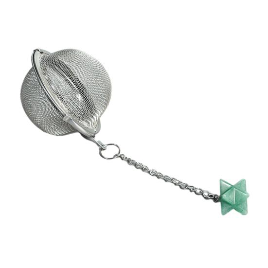 Нержавеющая сталь заварочный чайник даже сетчатый фильтр тонкой очистки с цепочкой нержавеющий универсальный креативный заварочный чайник ситечко для специй