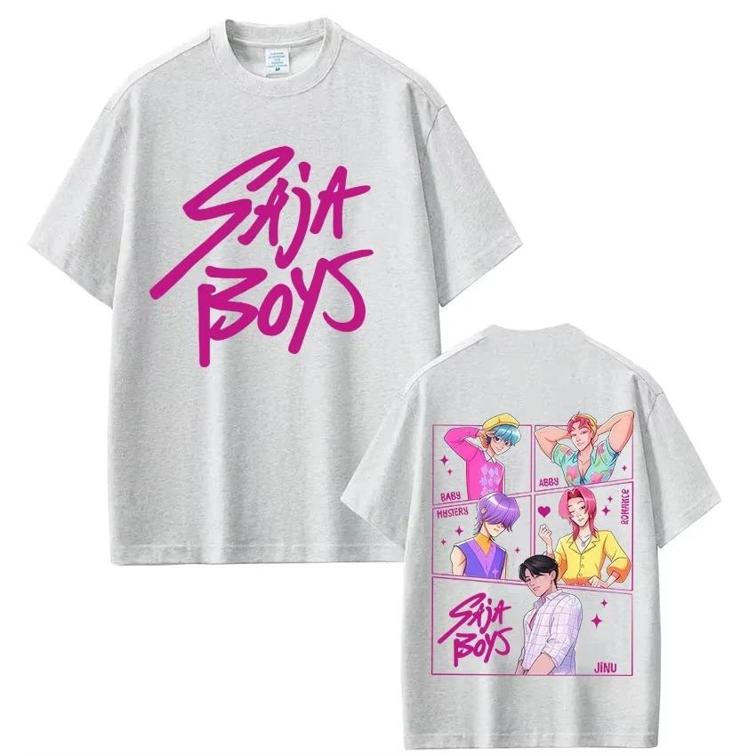 KPop Demon Hunters Saja Boys T-shirt Harajuku O-neck Casual Shirt Gift Men Women Short Sleeve Oversized Y2k Male Female Clothing