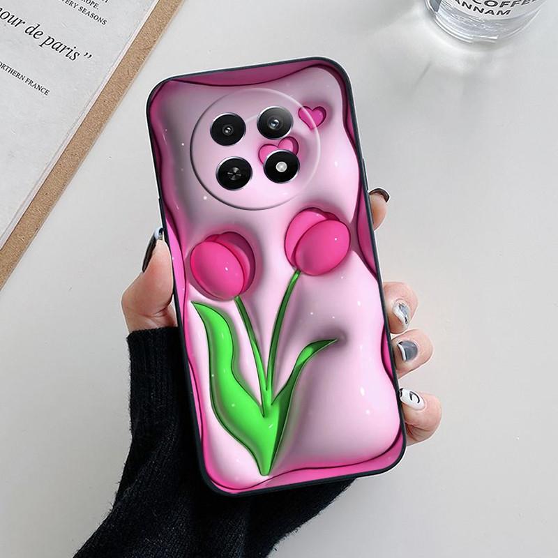 Для Realme 12 5G Чехол Обложка Realme12 Funda Coque Мягкий Модный Силиконовый Защитный Чехол для Камеры Телефона для Realme 12 5G