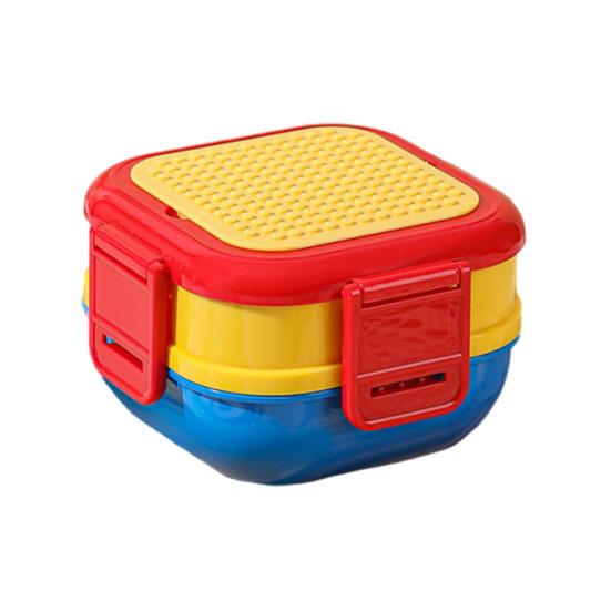 Взрослый бенто-бокс с двумя штабелируемыми герметичными отделениями, без БФА, контейнер для хранения еды, ланч-бокс, безопасен для микроволновой печи и посудомоечной машины, контейнер для приготовления еды