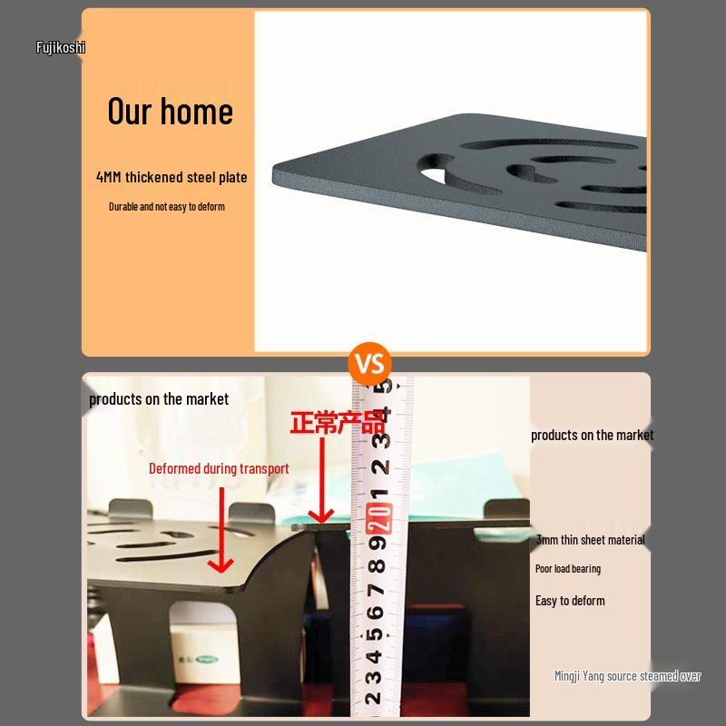 Height-Boosting Desktop Speaker Stand with Thick Steel Plate, Shockproof, Non-Slip Design