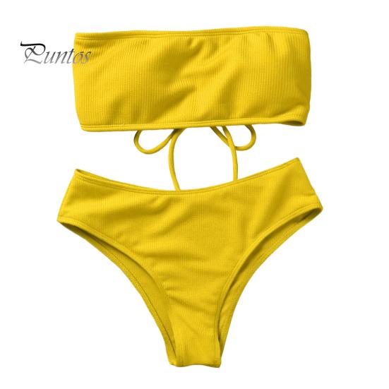 1 комплект, стильный эластичный комплект бикини без рукавов, бикини с разрезом, летний пляжный купальный костюм, женская одежда