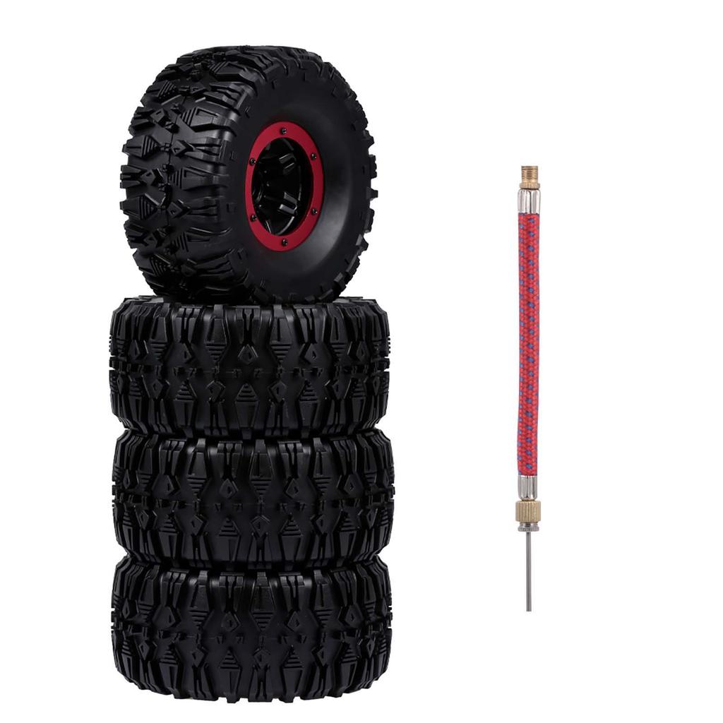 4pcs 135mm 2.2 Inch Rubber Inflatable Tyre Tire Wheel for RC Car SCX10 D90 HPI RC