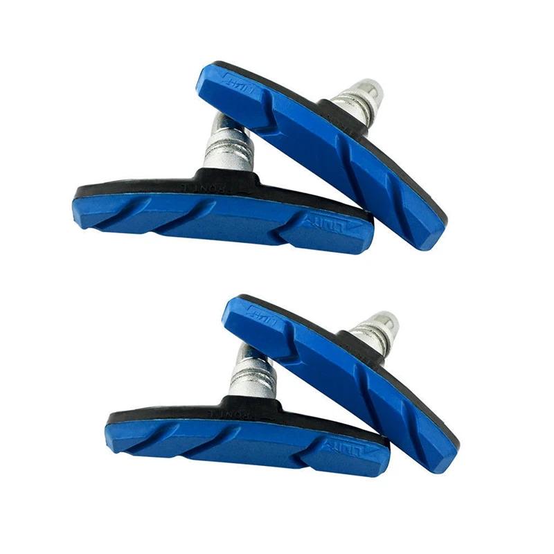 1/2/4/6/10 пар бесшумных тормозных колодок для шоссейных велосипедов MTB, держатель тормозных колодок V-Brake для велосипедов, резиновые колодки, прочные аксессуары для велосипедистов