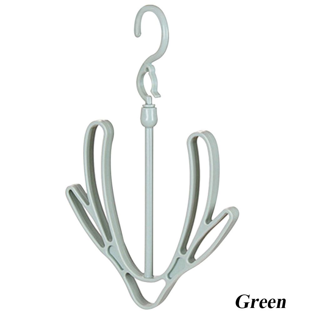 Rotatable Clothes Plastic Storage Shelf Shoe Racks 2 Hooks Drying Hanger