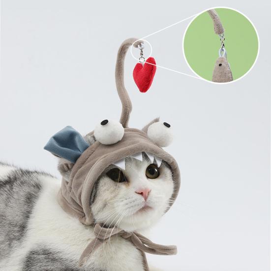 Шапка-дразнилка для кошек, интерактивная тренировочная шапка-дразнилка для снятия стресса, плюшевая шапка с перьями для кошек