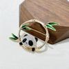Exquisite Panda Bamboo Brooch Versatile Premium Sense Female Cute Corsage Temperament Pin Suit Coat Accessories