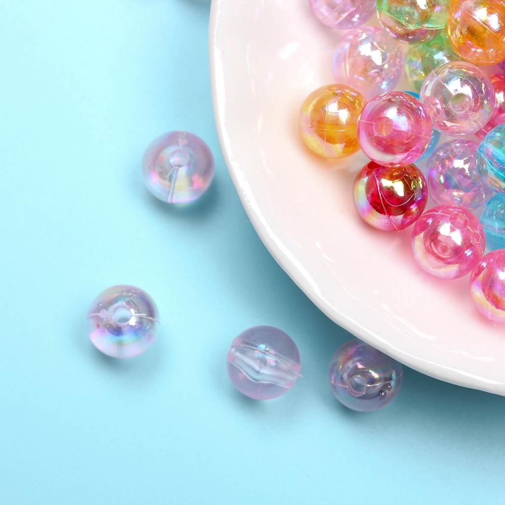 High Quality Pendant 4/6/8mm Craft Accessories Necklace Bracelet Candy Color AB Color Round 80-500Pcs DIY Jewelry Making Acrylic Fashion Loose Beads