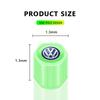 ZDFVU1 4Pcs Car Tire Valve Caps Luminous Valve Stem Caps Car Styling for VW CC Golf 6 7 GTI Tiguan Passat B5 B6 B7 Jetta