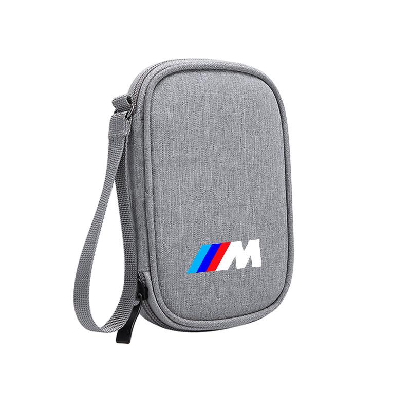 BBKN7 Для BMW M Performance E46 E90 Автомобильный декоративный орнамент Мини-технология маленький инструмент портативный чехол зарядное устройство USB-флешка сумка на молнии