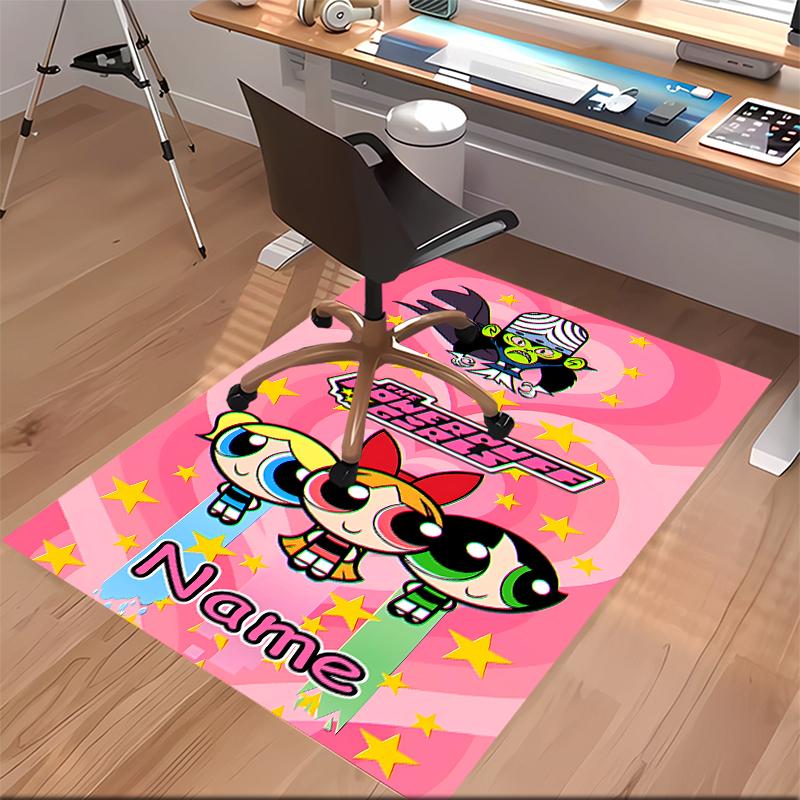 Custom personalization The Powerpuff Girls Print Area Rug - Soft, Washable Non-Slip Indoor Mat,Living Room,Home&Office Decorative Rug