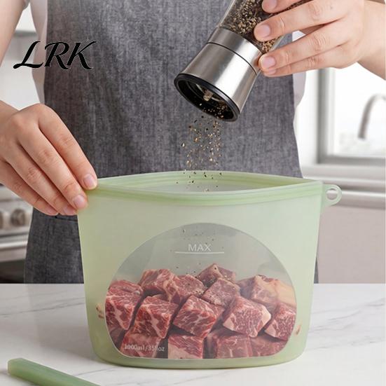 Контейнеры для пищевых продуктов, безопасные для криогенной заморозки, Силиконовый пакет для хранения, Двойное уплотнение, Многоразовый, Герметичный, Экологичный, Вакуумные пакеты, Пищевой класс