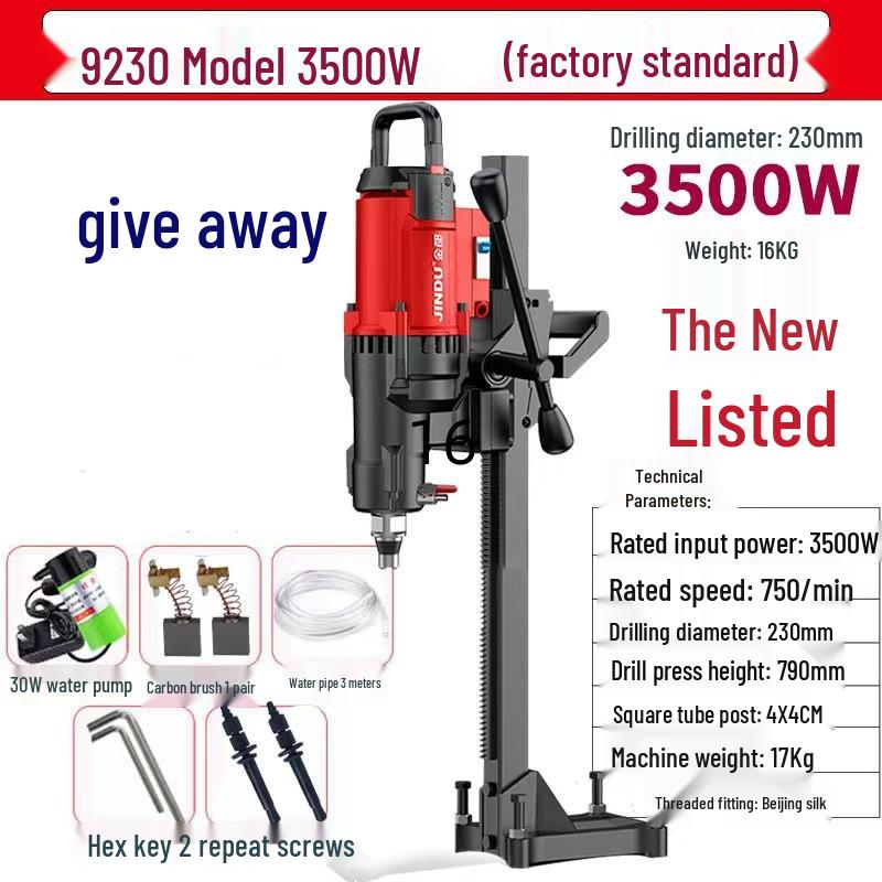 Dual-Use High-Power Handheld & Desktop Concrete Core Drill Machine with Water & Electricity Options