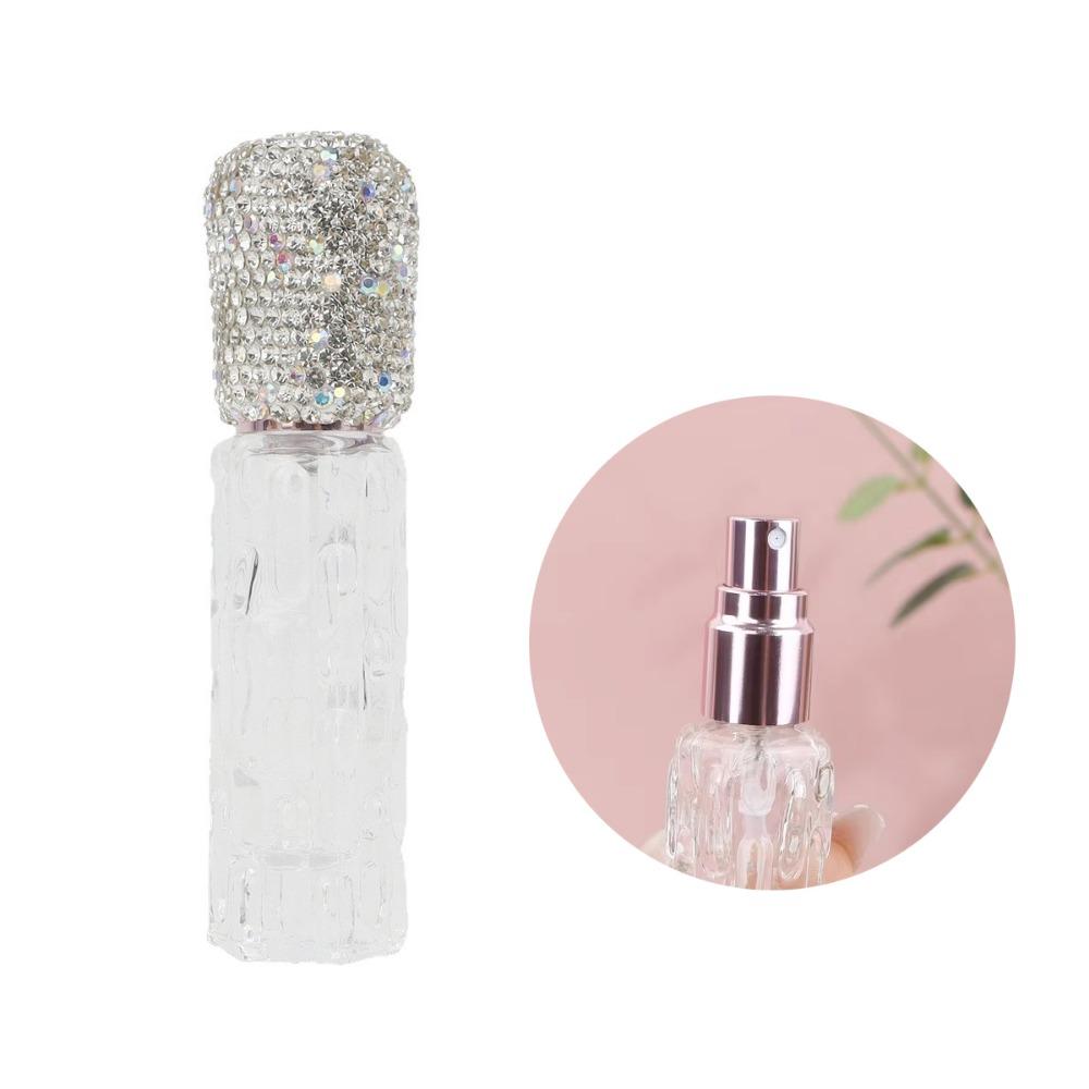 Creative Rhinestone Bottle Empty Refillable Rhinestone Oil Diffuser Bottle Decorative 10ML Essential Oil Bottle Home Decoration