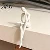 Современная статуэтка для медитации, 3D-печатные фигурки Мыслителя, Украшения, Минималистичные абстрактные скульптуры, Элегантное подвесное настольное украшение для дома и офиса
