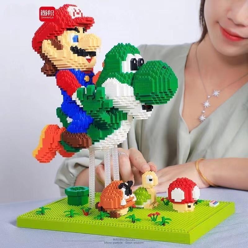 Мультяшная Аниме Игровая Фигурка Динозавр Блоки Строительная Игрушка Кирпичики Образовательные Brinquedos для Детей Подарок Детский Рождественский Подарок