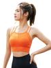 VeroMan Одежда для йоги Спортивный бюстгальтер с майкой Милые летние чашки, Топ, Перекрестная спинка, ppi-sba014 (Оранжевый, Л)