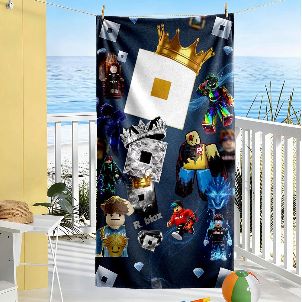 Roblox Beach Towel High Absorbency & Quick-Dry Comfortable Lightweight Perfect for Traveling Yoga Camping and Swimming