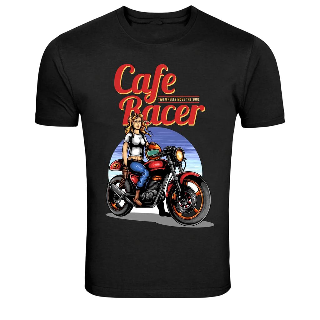 Cafe Racer Vintage Motorcycle Rider Graphic T-Shirt