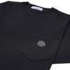 STONE ISLAND Футболка с принтом логотипа, круглый вырез, короткий рукав, детские топы, черный 801620347-V0029