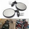 2 ШТ. 7/8" 22 мм Универсальное мотоциклетное зеркало Руль Алюминиевое зеркало заднего вида Зеркало бокового вида на конце руля С LED-подсветкой Для кафе-рейсера