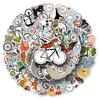50pcs Cute Animal Bicycle Stickers for DIY Graffiti Journals and Tablets