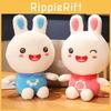 Очаровательная плюшевая игрушка-кролик, мягкая набивная кукла, приятный подарок для детей в розовом и голубом цвете