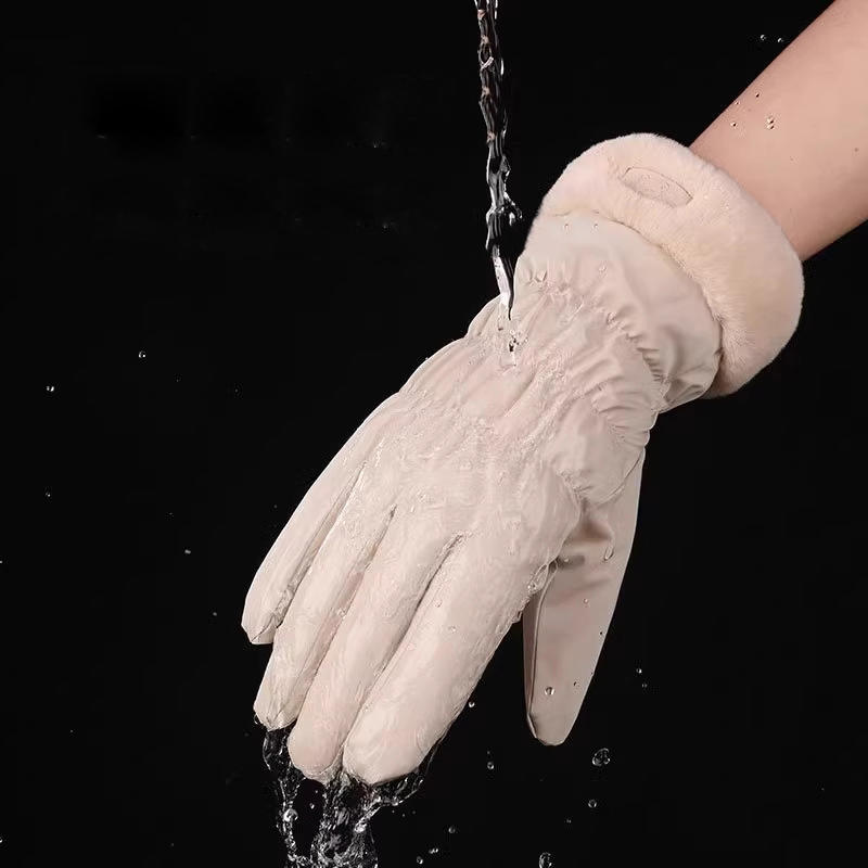 Женские зимние утепленные ветрозащитные лыжные перчатки Теплые водонепроницаемые перчатки с сенсорным экраном для катания, лыж, занятий спортом на открытом воздухе