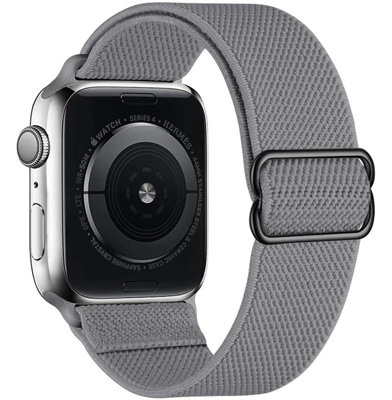 Ремешок-скранчл для Apple Watch Band 49мм 44мм 40мм 38мм 42мм Эластичный нейлоновый браслет IWatch Series Ultra 3 6 Se 7 8 9 45мм 41мм