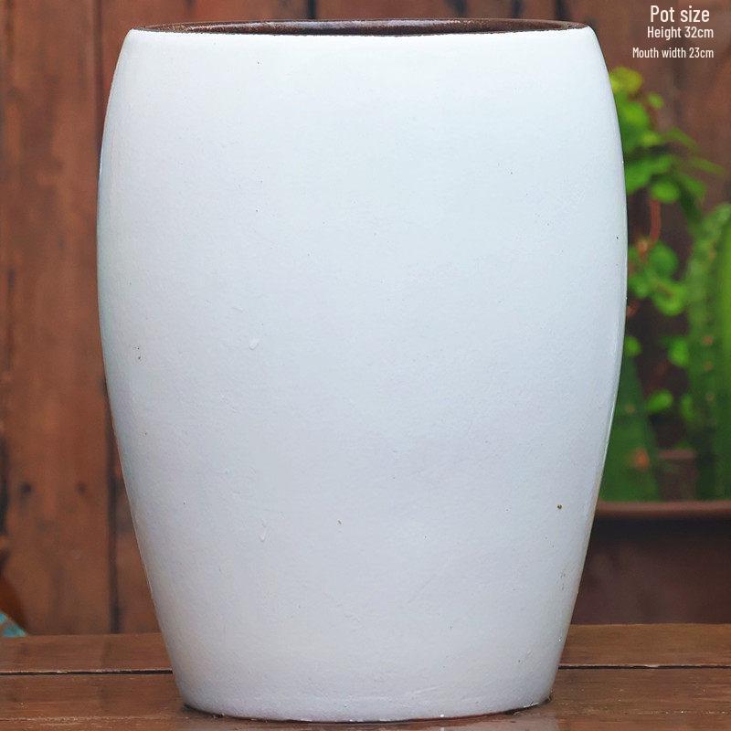 Large Wintergreen Bougainvillea Ceramic Flower Pot - Breathable, Tall Succulent & Tree Ceramic Jar