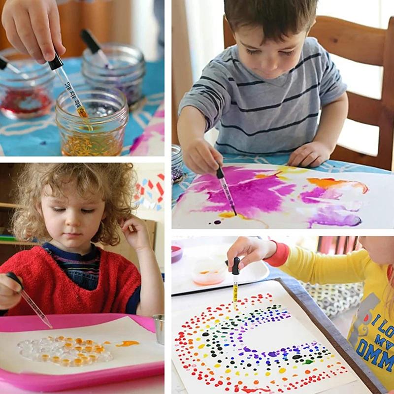 1ml Glass Scale Dropper Rubber Head Scale Pipette Dropper Essential Oil Bottle Straw For School Home Science Measuring Transfer