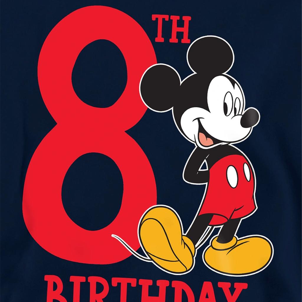 Disney Childrens/Kids Mickey Mouse Shirt 8th Birthday Hoodie