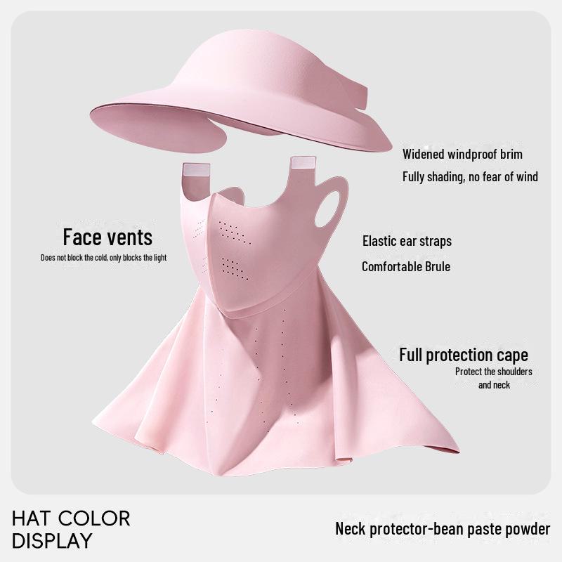 Женская бесшовная солнцезащитная шляпа: Большие поля, ажурный верх для езды на велосипеде весной и летом