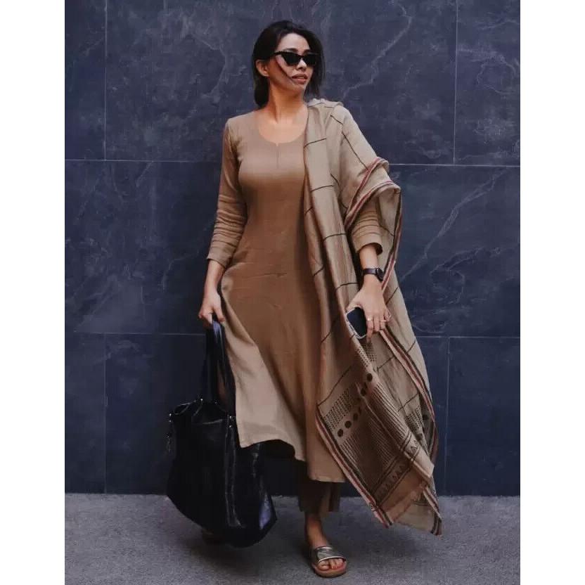 Women Party Wear Cotton Rayon Kurti Pant Dupatta Set Indian Bollywood Top Tunic VF-20136