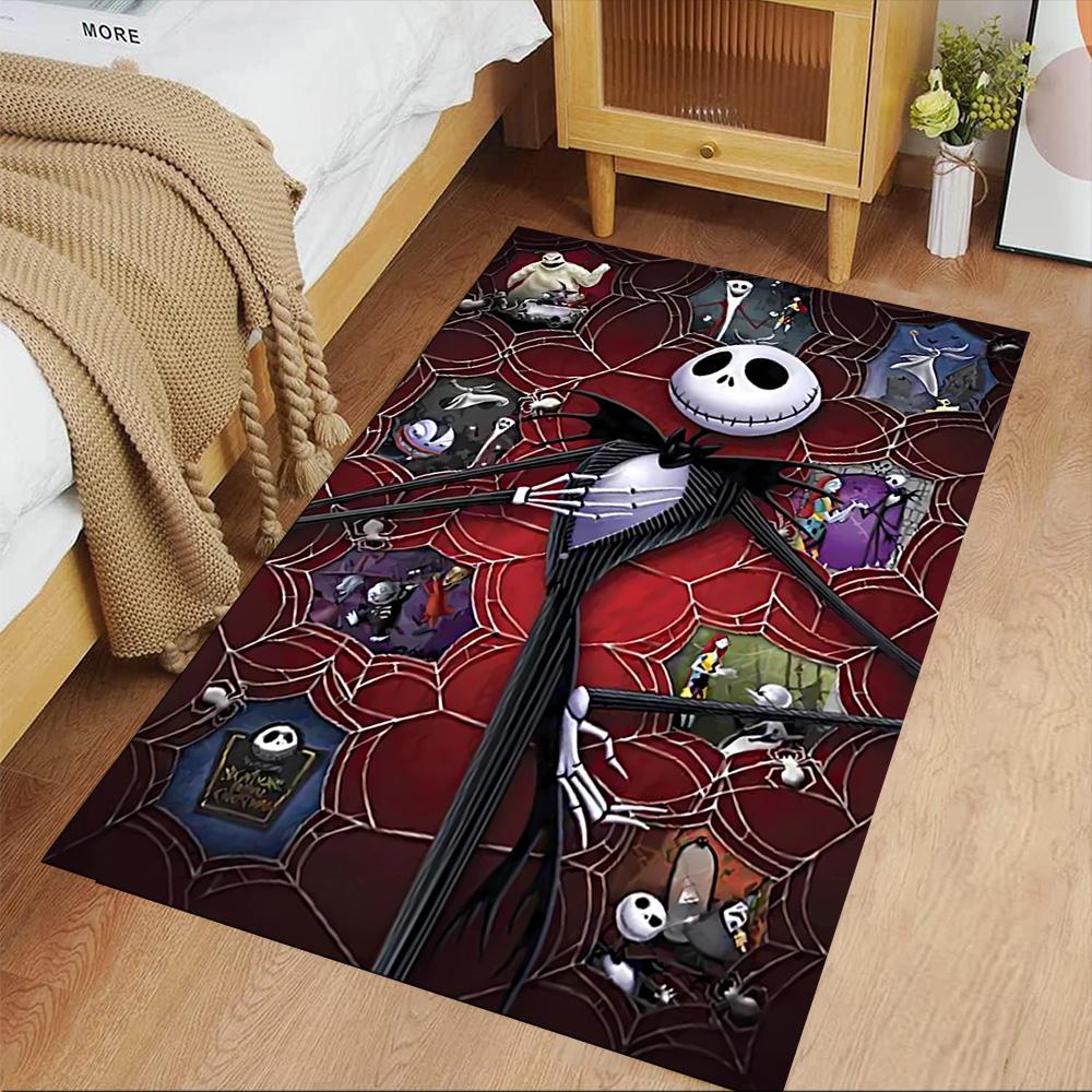 Jack Skellington Floor Rug Office Rug Suitable for Entryway Dining Room Hallway Game Room Anti-slip Rug Decorate Offices