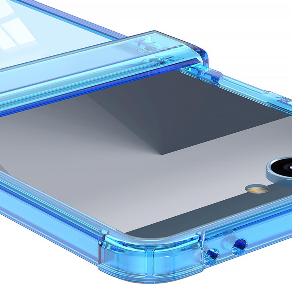 Samsung Zflip7 Mobile Phone Case Transparent Airbag Flip7 Folding Shaft Wireless Charging Full Package Anti Fall