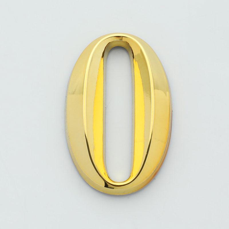 1 шт., высота 5 см, золотая домашняя наклейка, адресная дверная этикетка, золотой номер современного дома