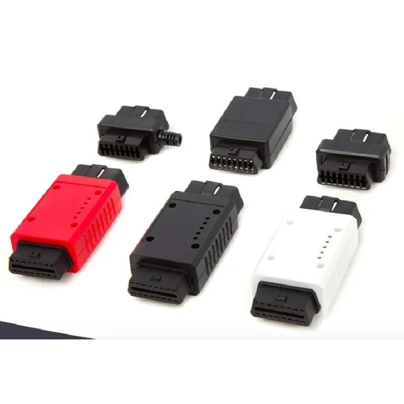 1pc 12V 24V Automobile OBD2 male to female housing one to one extension plug assembled removable connector plug housing