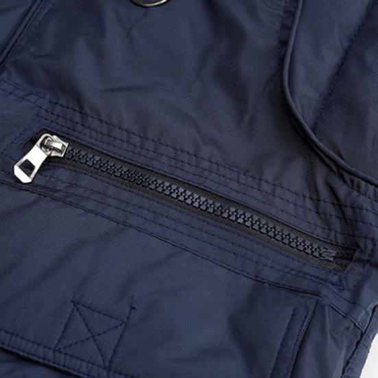 Мужской жилет с V-образным вырезом, без рукавов, на молнии, жилет с несколькими карманами, однотонный ветрозащитный теплый пуховый жилет, куртка