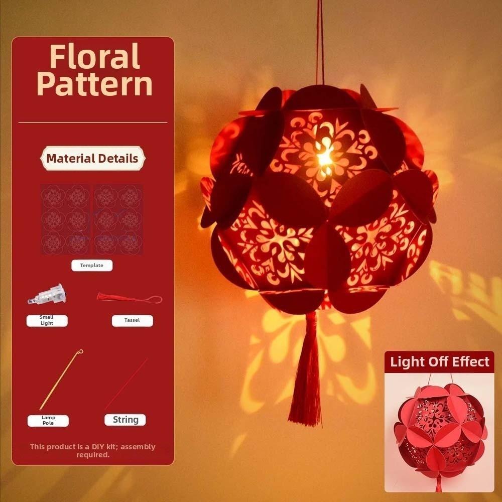 Paper Craft Kit DIY Festival Craft Kit Lantern Glowing Flower Lamp Parent Child Activity