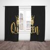 Black Crown Printed Curtains Suitable Bedroom Living Room Study Private Made Of Polyester Sitting Decor