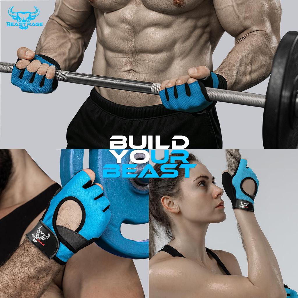 Beast Rage Training Gloves, Strong Grip Sports Gloves, For Strength