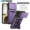 KEYSION Чехол-кошелек с держателем для карт для TECNO Spark Go 3, Защита сдвижной камеры, Подставка, Ударопрочная задняя крышка для Pop 20