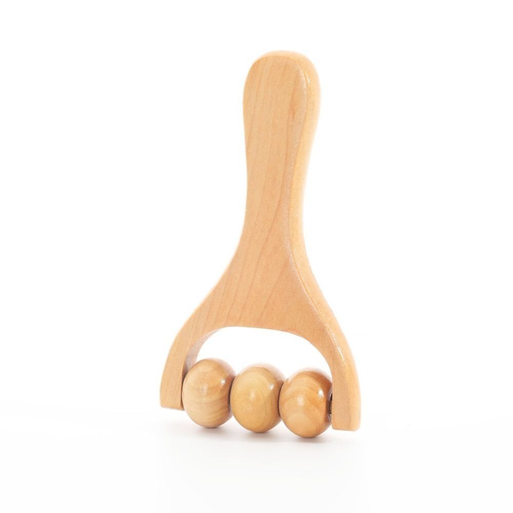Household Wooden Massage Roller Handheld Manual Muscle Roller Sticks Hand Push Reflexology Trigger Point Massager