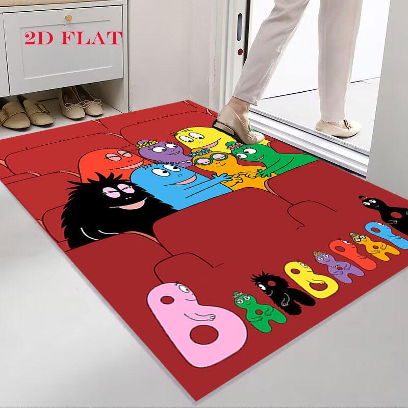 Barbapapa Fun Carpet Rug for Living Room Bedroom Home Sofa Decoration,Kids play Nonslip Floor Mat