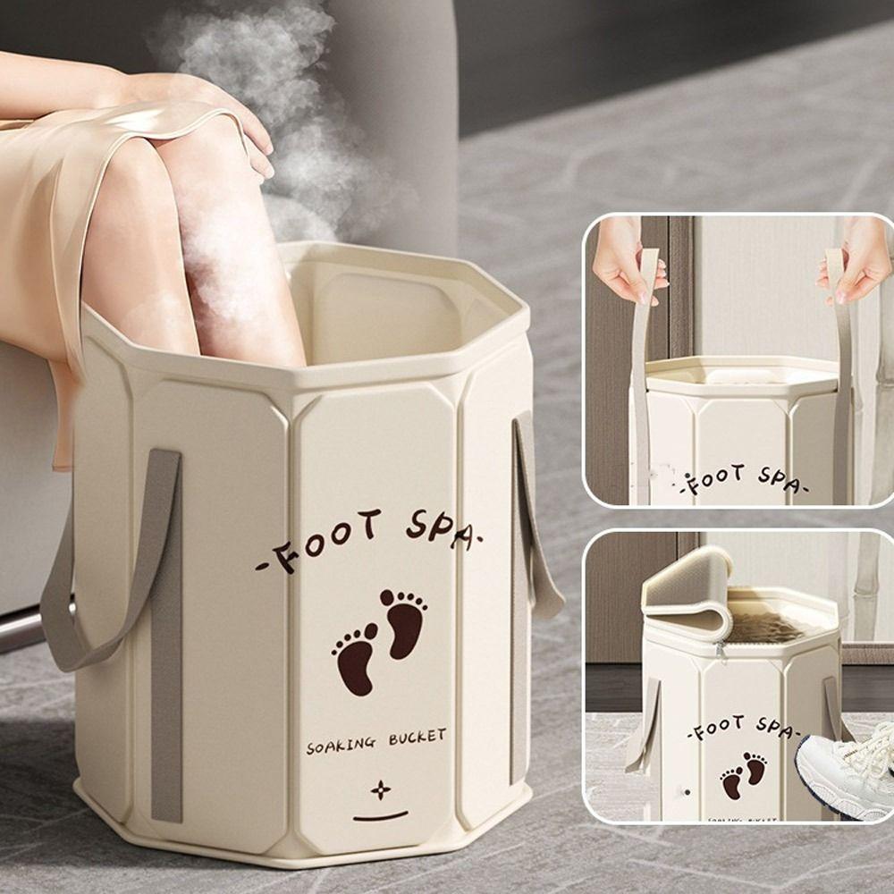 Thickened Foot Bath Bucket Anti-Leak Foot Washing Bag Portable Foot Bath Basin Outdoor Camping